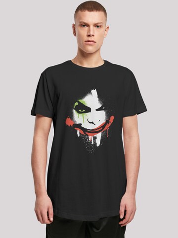 T-Shirt 'DC Comics Batman Arkham City Joker Face' F4NT4STIC en noir : devant