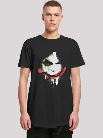F4NT4STIC Shirt 'DC Comics Batman Arkham City Joker Face' in Black: front