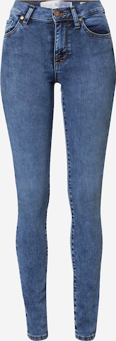 Yellow Blue Denim Skinny Jeans 'New Soph' in Blue: front