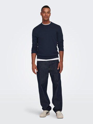 Only & Sons Pullover 'Rex' in Blau