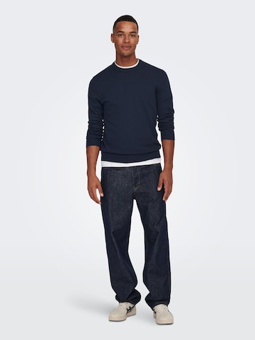 Only & Sons Pullover 'Rex' in Blau