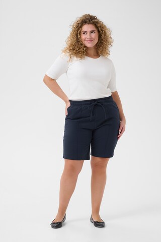 KAFFE CURVE Regular Trousers 'Ann' in Blue