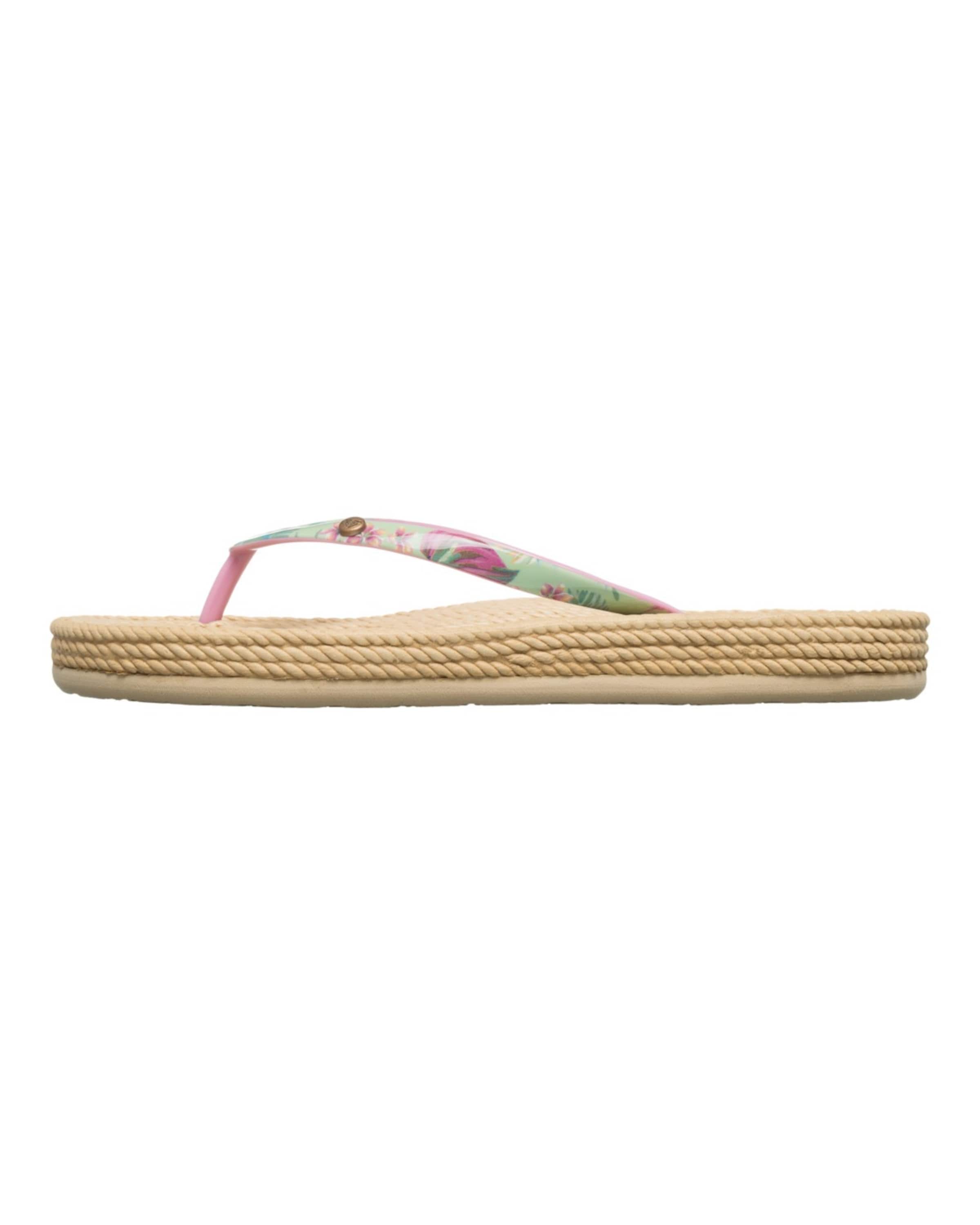 Tongs 'South Beach' ROXY en rose : devant
