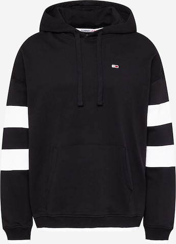 Tommy Jeans Sweatshirt in Zwart: voorkant