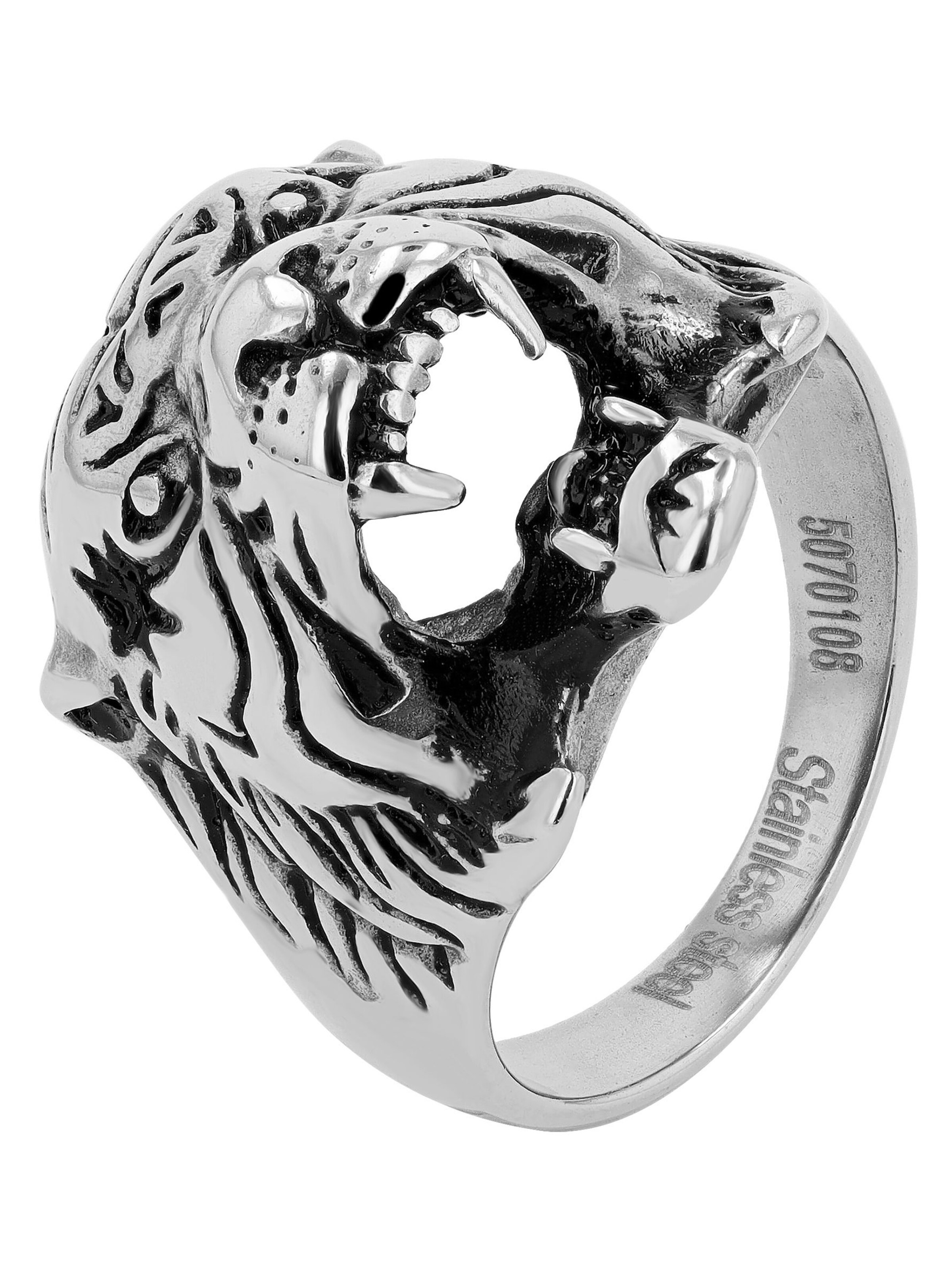 Akzent Ring 'Draven, silberfarbig, langlebig' in Silber