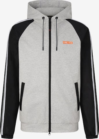 Bogner Fire + Ice Zip-Up Hoodie 'Ubbe' in Grey: front