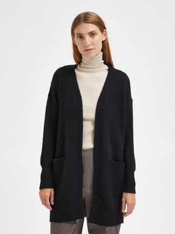 Cardigan 'Lulu' SELECTED FEMME en noir : devant