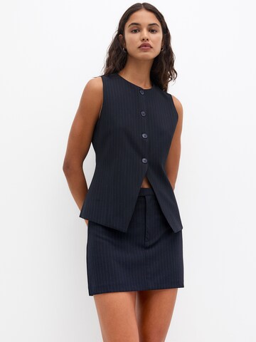 Gilet de costume Pull&Bear en bleu : devant