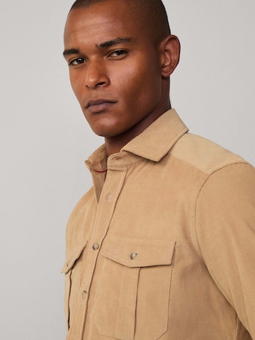 Hackett London Slim Fit Hemd in Beige