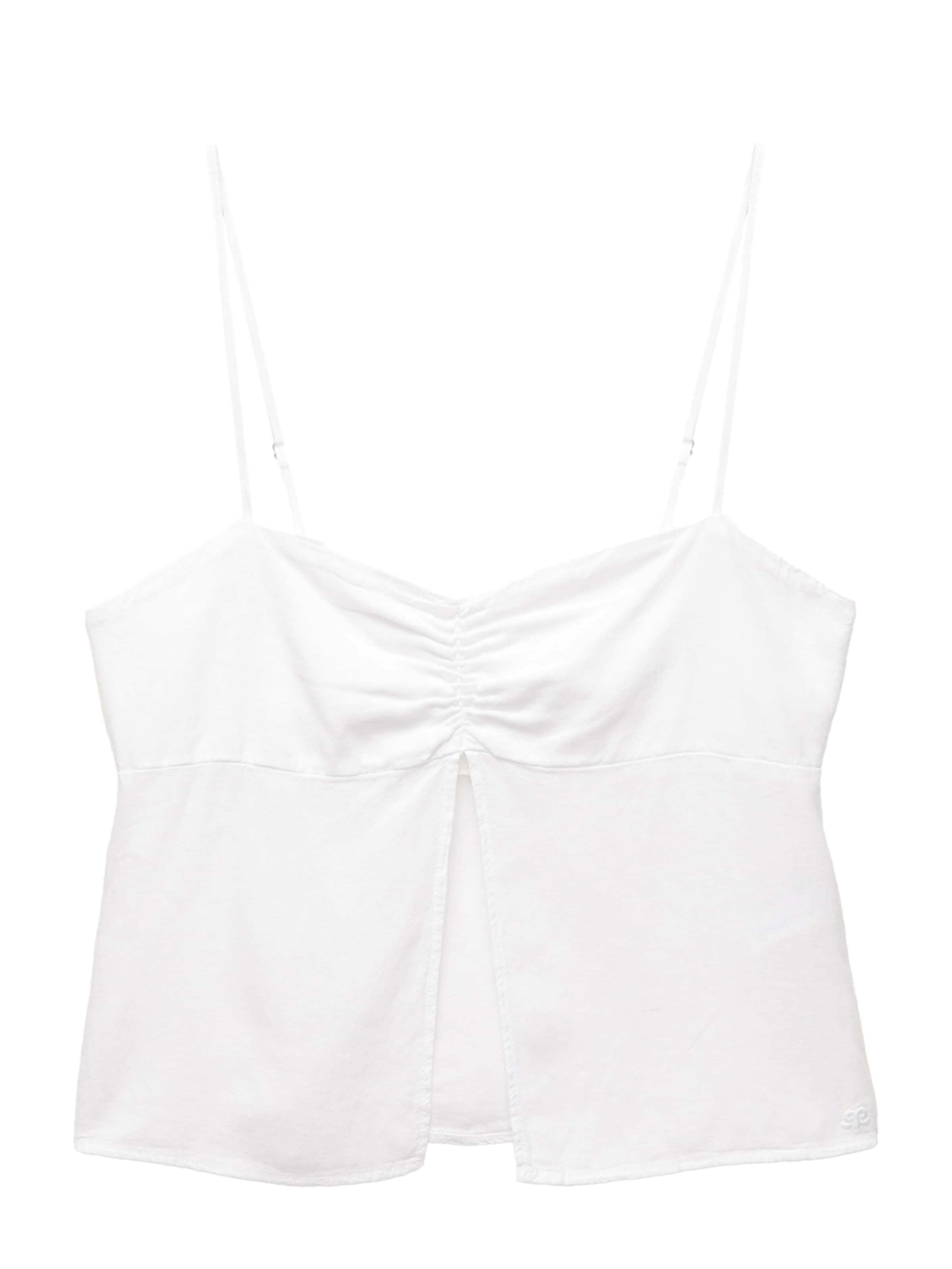 Top 'PACIFIC' di Pull&Bear in bianco: frontale