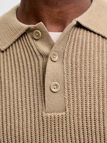 JACK & JONES Svetr 'JJPANNEL' – hnědá