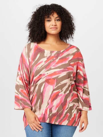 Pull-over 'LOUISA' Fransa Curve en rose : devant