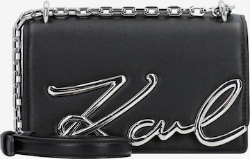 Karl Lagerfeld - Bolso de hombro 'Signature' en negro: frente