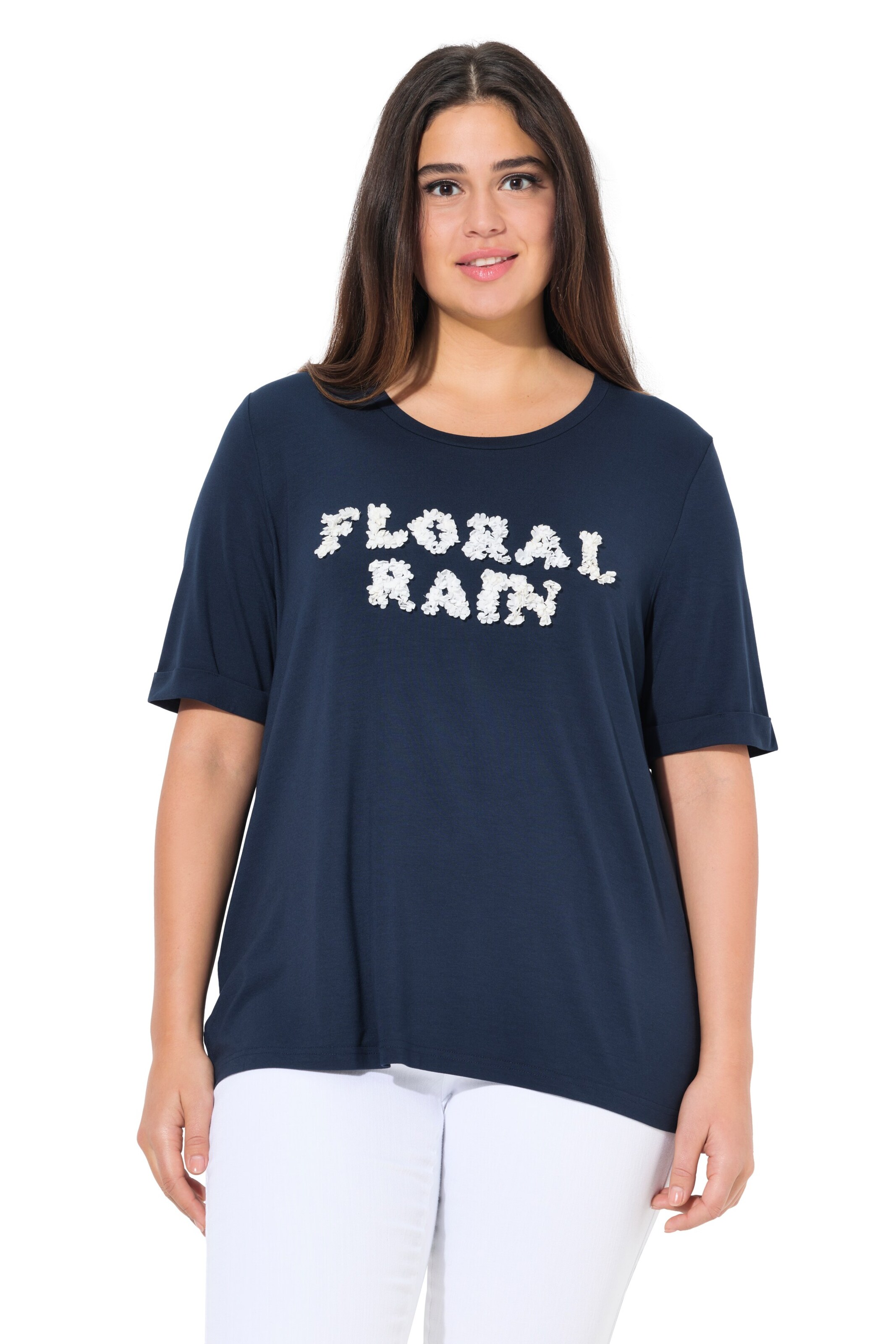 Ulla Popken Shirt in Blauw: voorkant