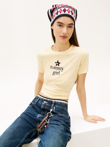 Tommy Jeans Koszulka w kolorze beżowy