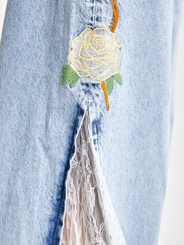 IT'S BASIC Wide leg Jeans in Blauw