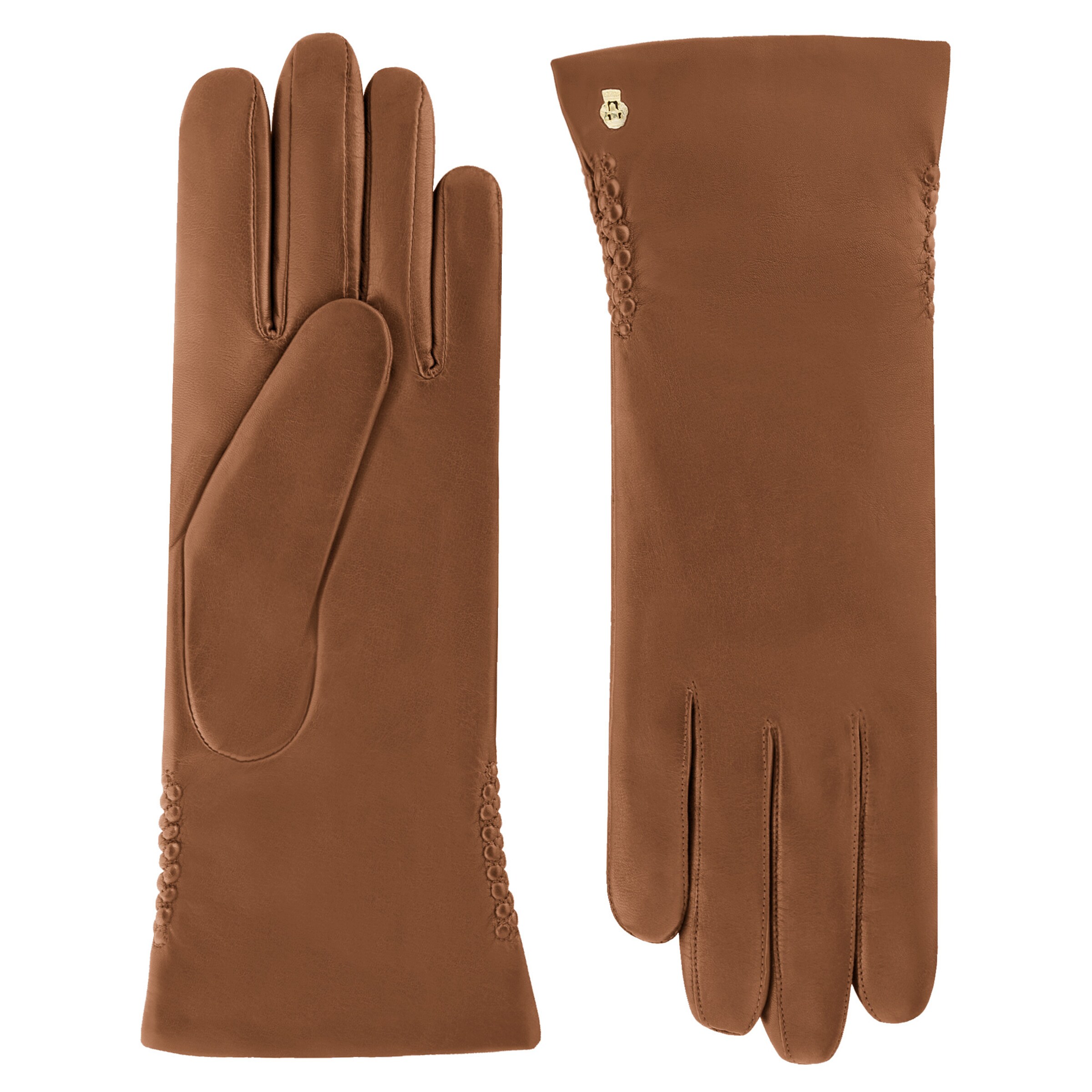 Roeckl Full finger gloves 'REGINA' in Brown: front