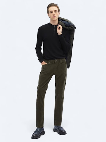 KİP Slimfit Broek in Groen: voorkant