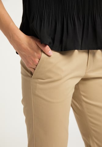 DreiMaster Klassik Slimfit Hlače | bež barva