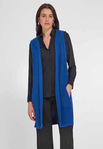 Emilia Lay Gebreid vest in Blauw: voorkant