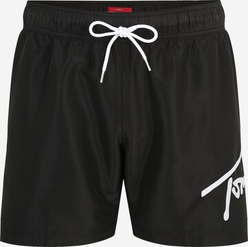 Tommy Hilfiger Swimwear Plus Plavecké šortky – černá: přední strana