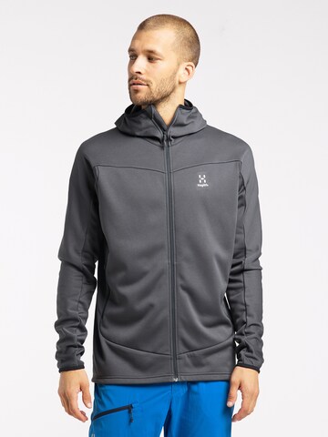 Haglöfs Athletic Fleece Jacket 'Frost Mid' in Grey: front