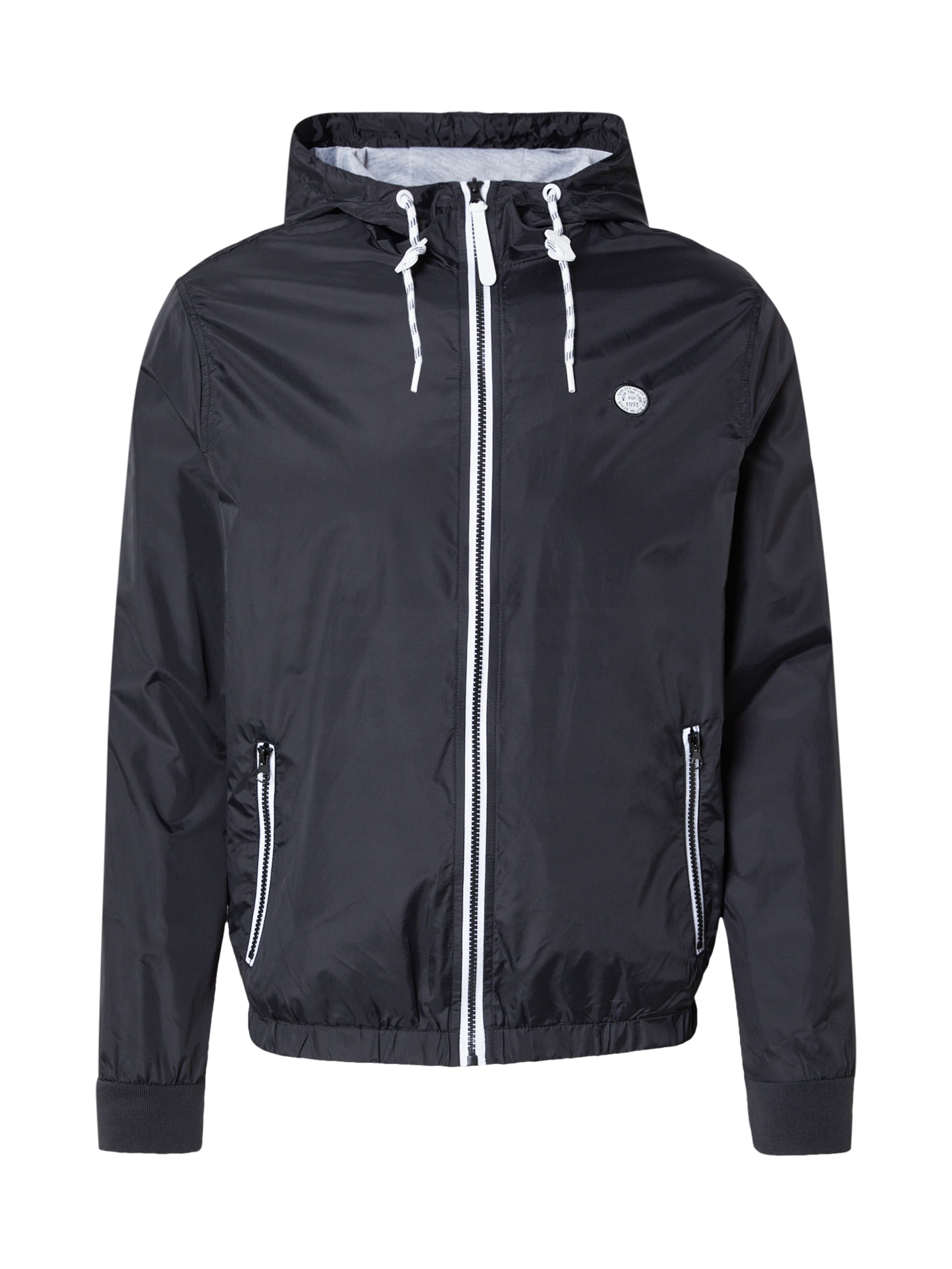 INDICODE JEANS Přechodná bunda 'Grimes' – černá: přední strana