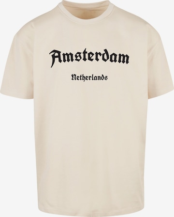 T-Shirt 'Amsterdam' Merchcode en beige : devant