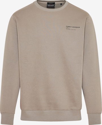 Sweat-shirt Funky Buddha en gris : devant