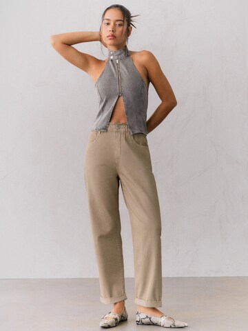 Pull&Bear Normální Kalhoty – béžová
