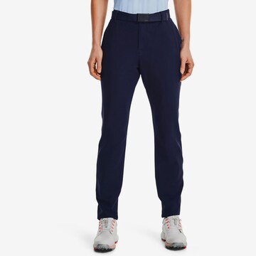 UNDER ARMOUR Regular Workout Pants in Blue: front