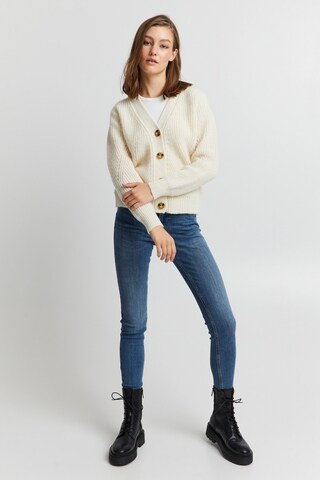 PULZ Jeans Strickjacke in Beige