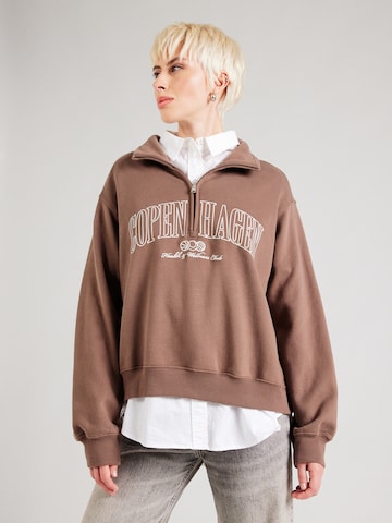 HOLLISTERSweater majica - smeđa boja: prednji dio