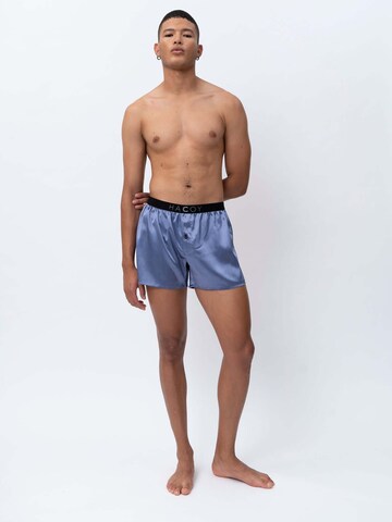 Boxers 'Silk Boxer Shorts' HACOY en bleu : devant