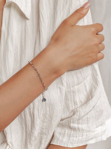 Braccialetto 'Multi Hearts' di Hey Happiness in argento: frontale