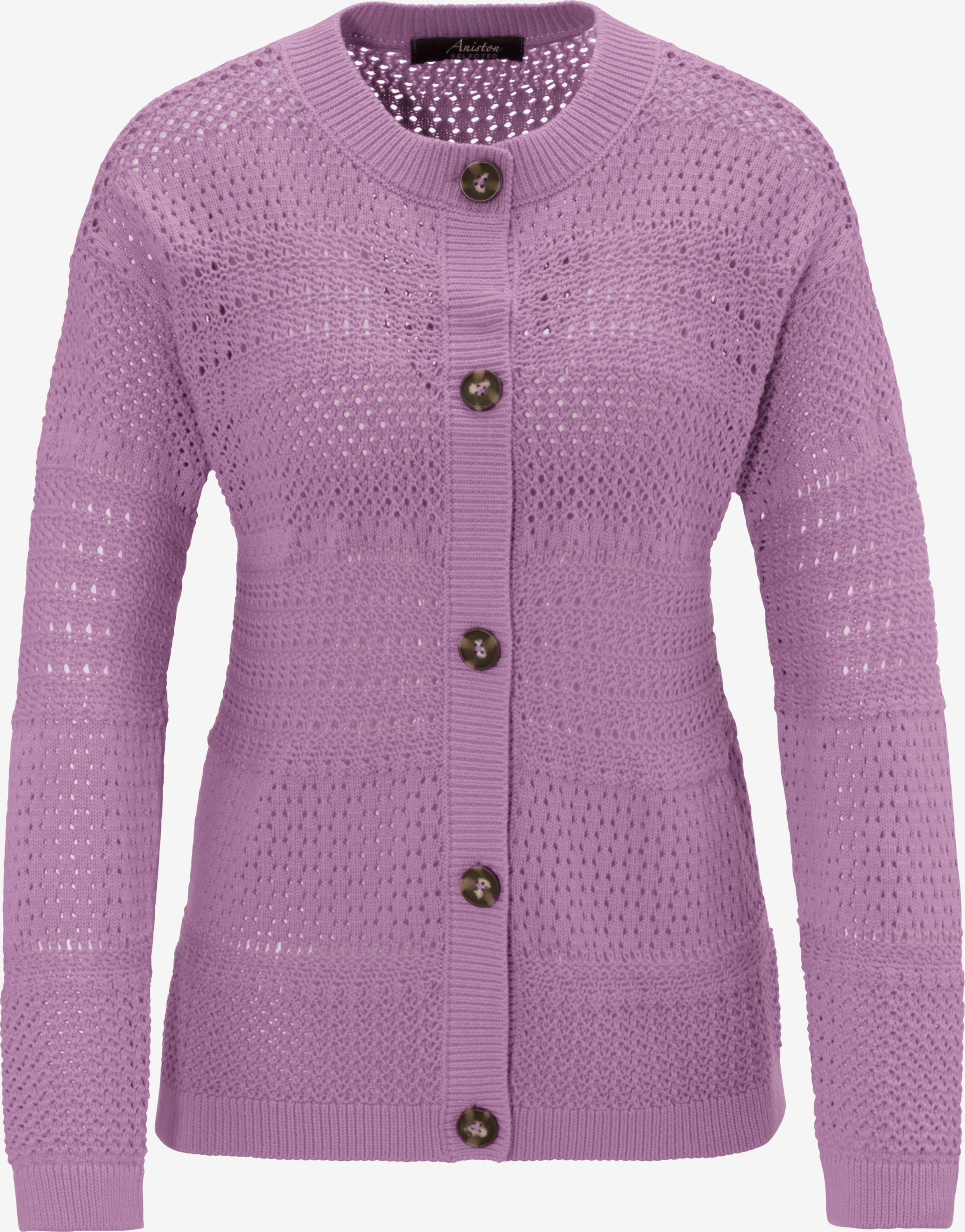 Aniston Strickjacke YOU ABOUT in Lila | SELECTED