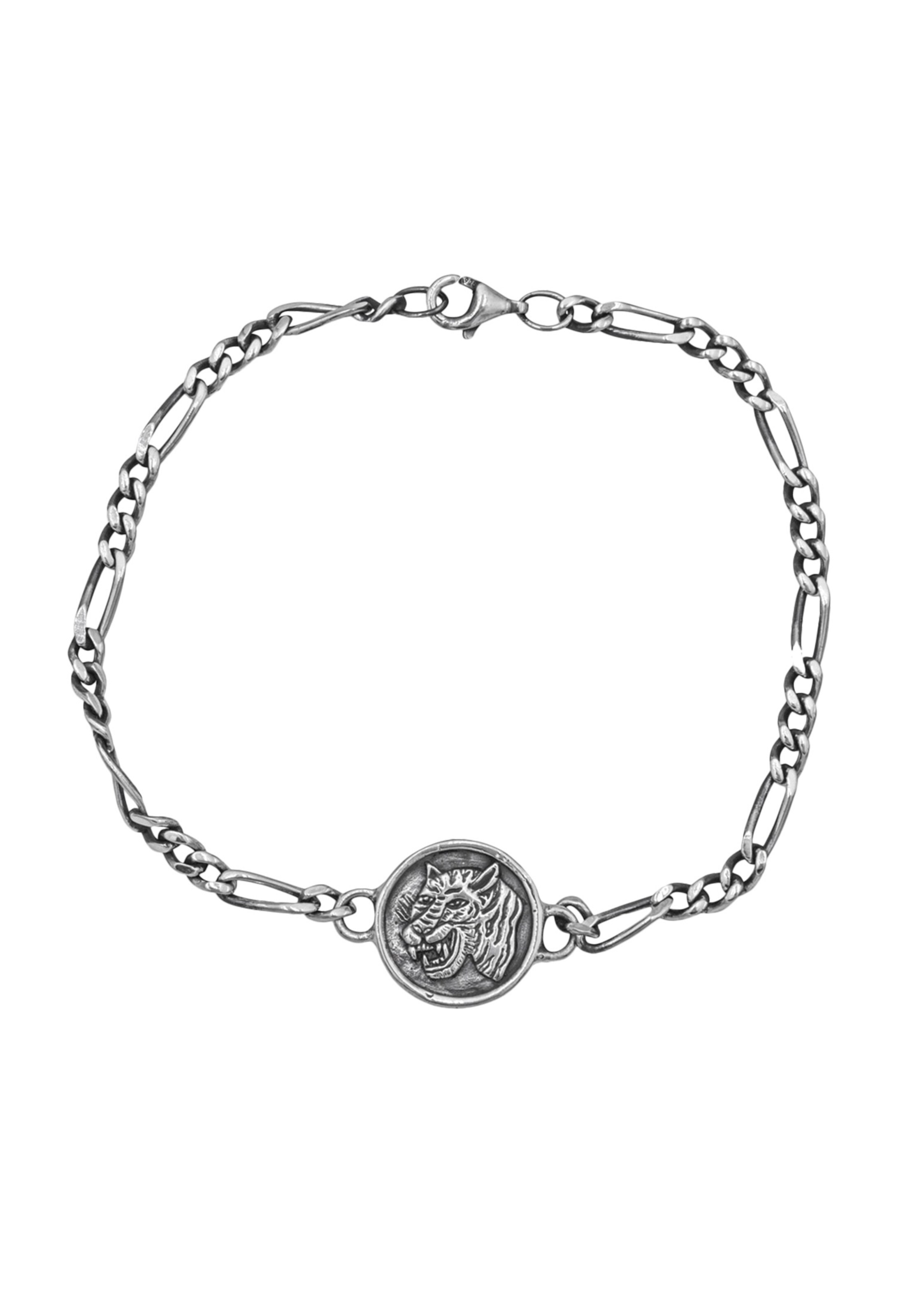 Haze&Glory Armband 'Tiger' in Silber: Vorderseite