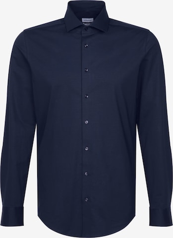 Coupe slim Chemise business 'SMART PERFORMANCE' SEIDENSTICKER en bleu : devant