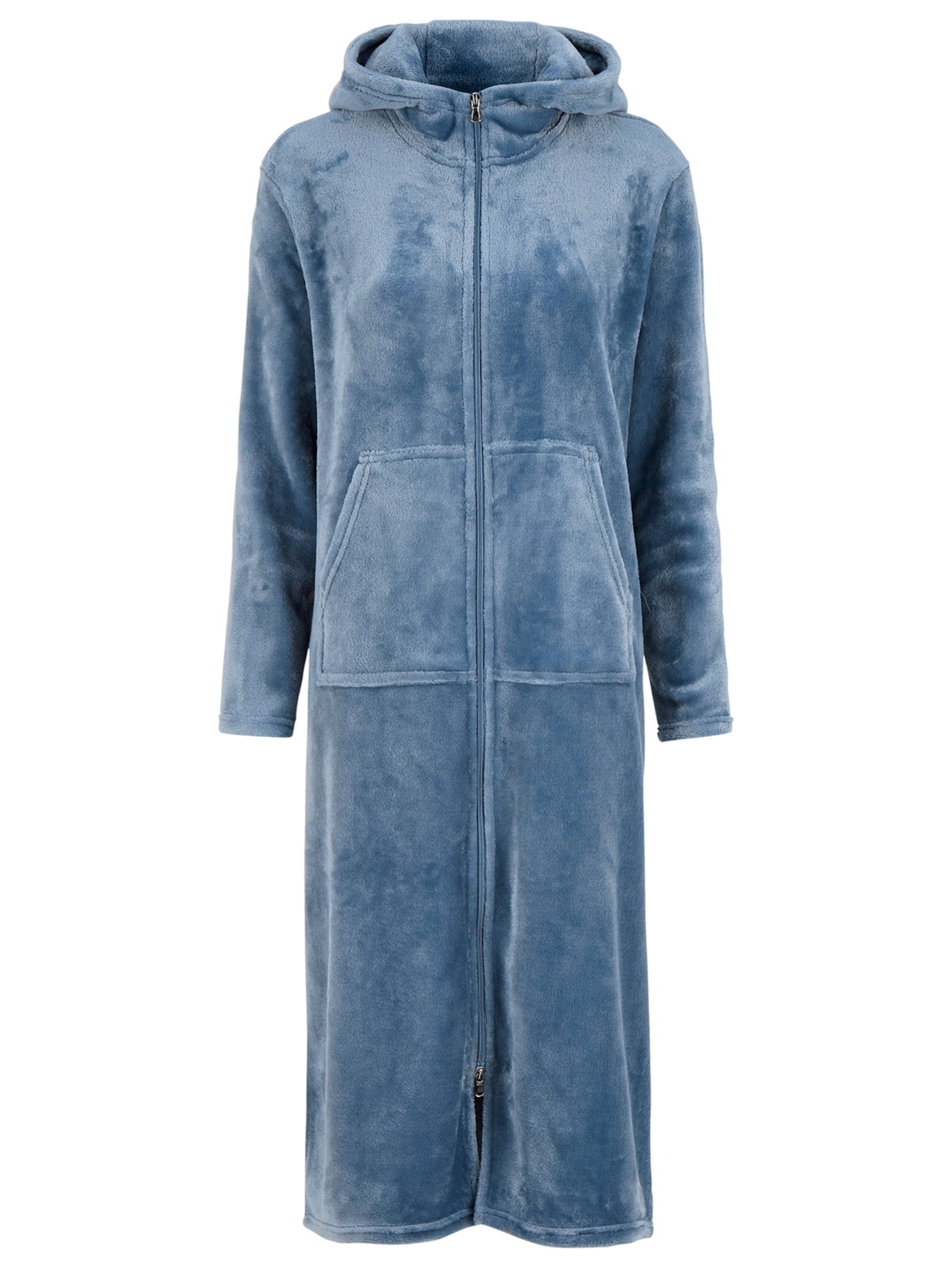 Cellbes of Sweden Badjas lang  in Blauw: voorkant