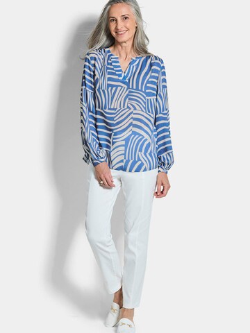 Goldner Bluse in Blau
