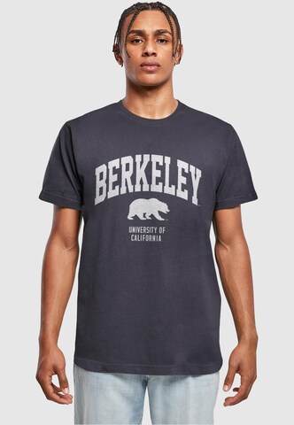 Merchcode T-Shirt 'Berkeley University - Bear' in Blau: Vorderseite