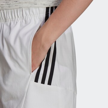 ADIDAS SPORTSWEAR Loose fit Workout Pants in White