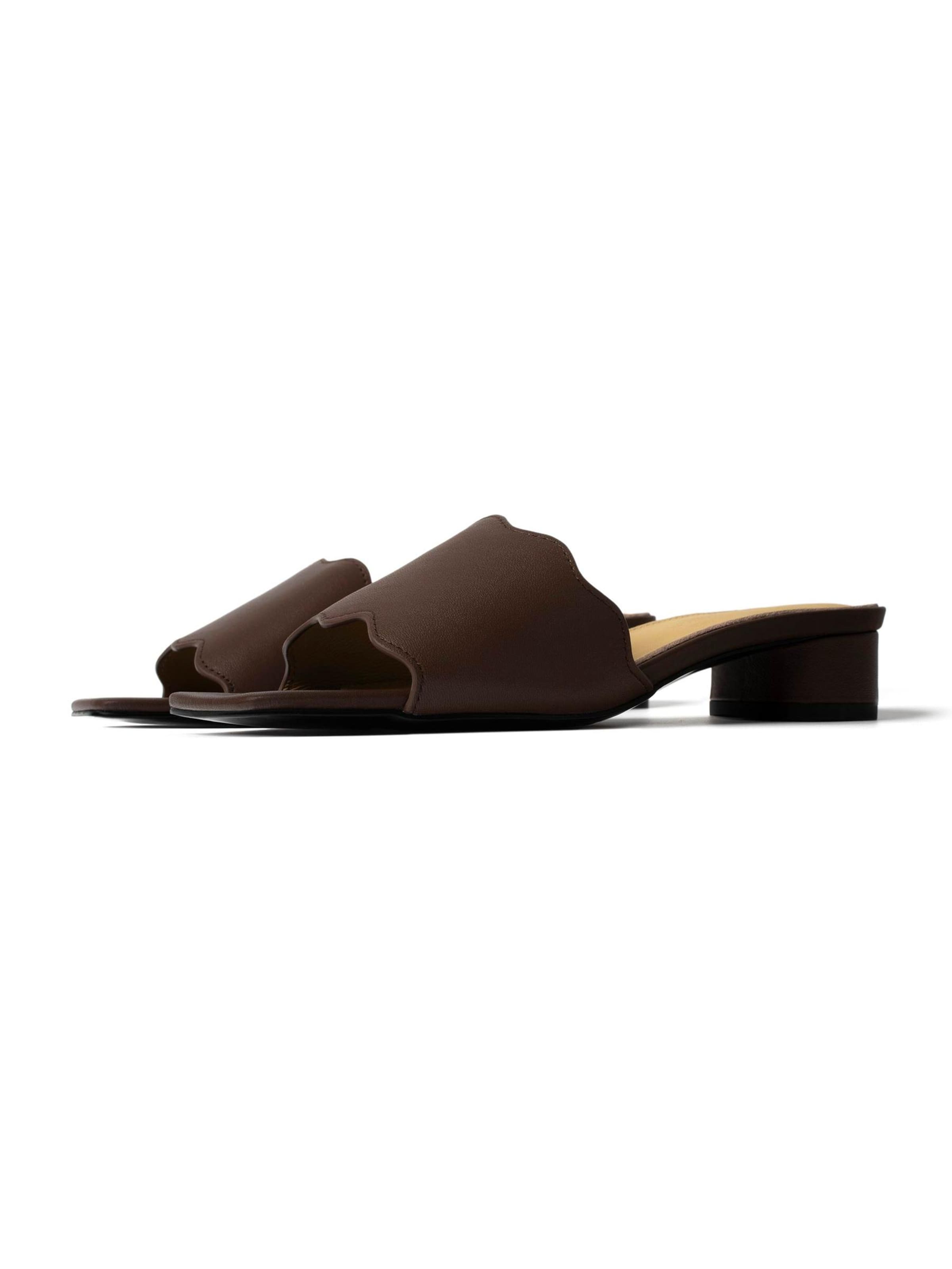 Mule 'ALWAYS IN BLOOM' L37 HANDMADE SHOES en marron