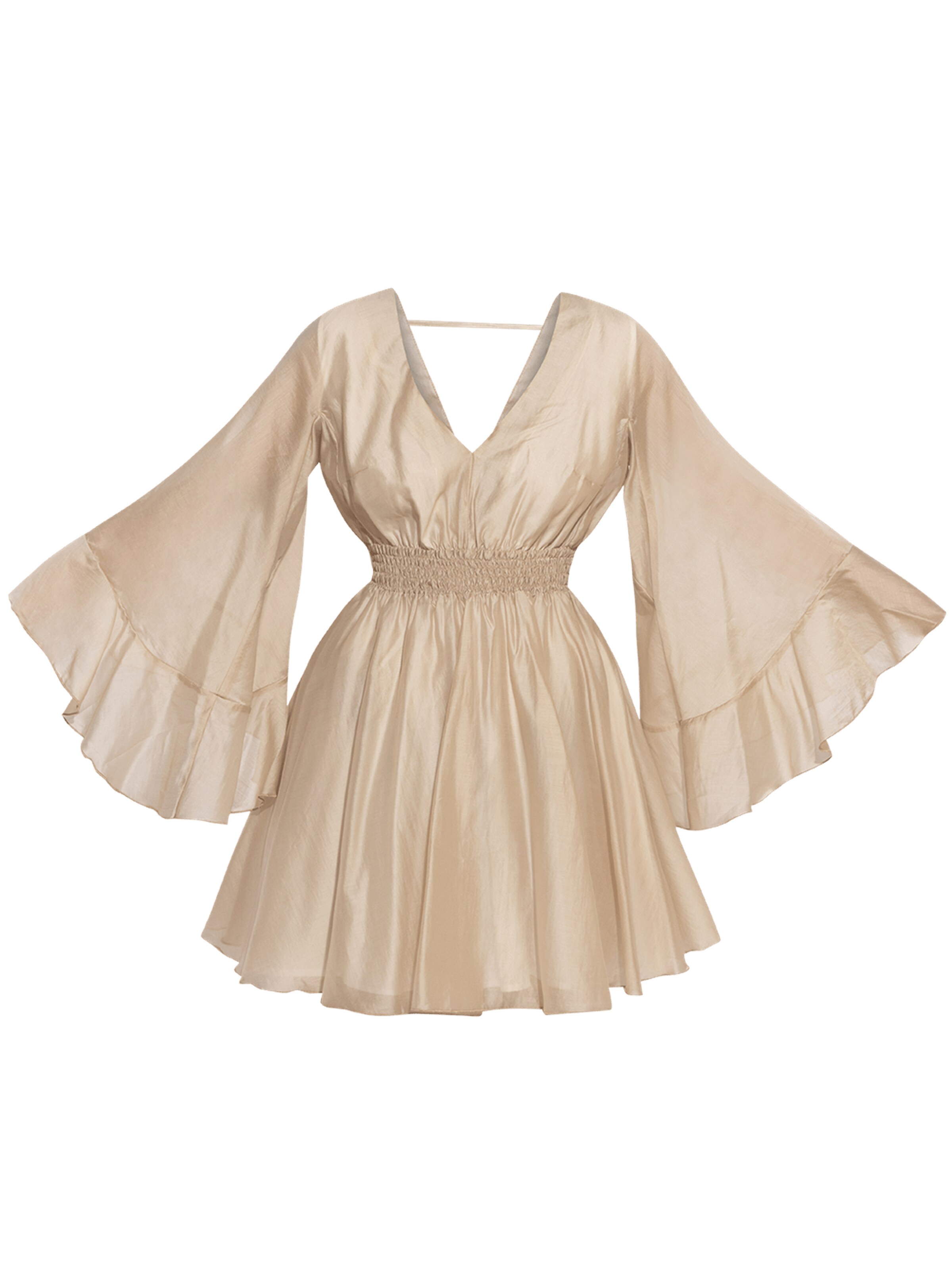 JIORO Cocktailkleid 'ESSENTIALS' in Beige: Vorderseite