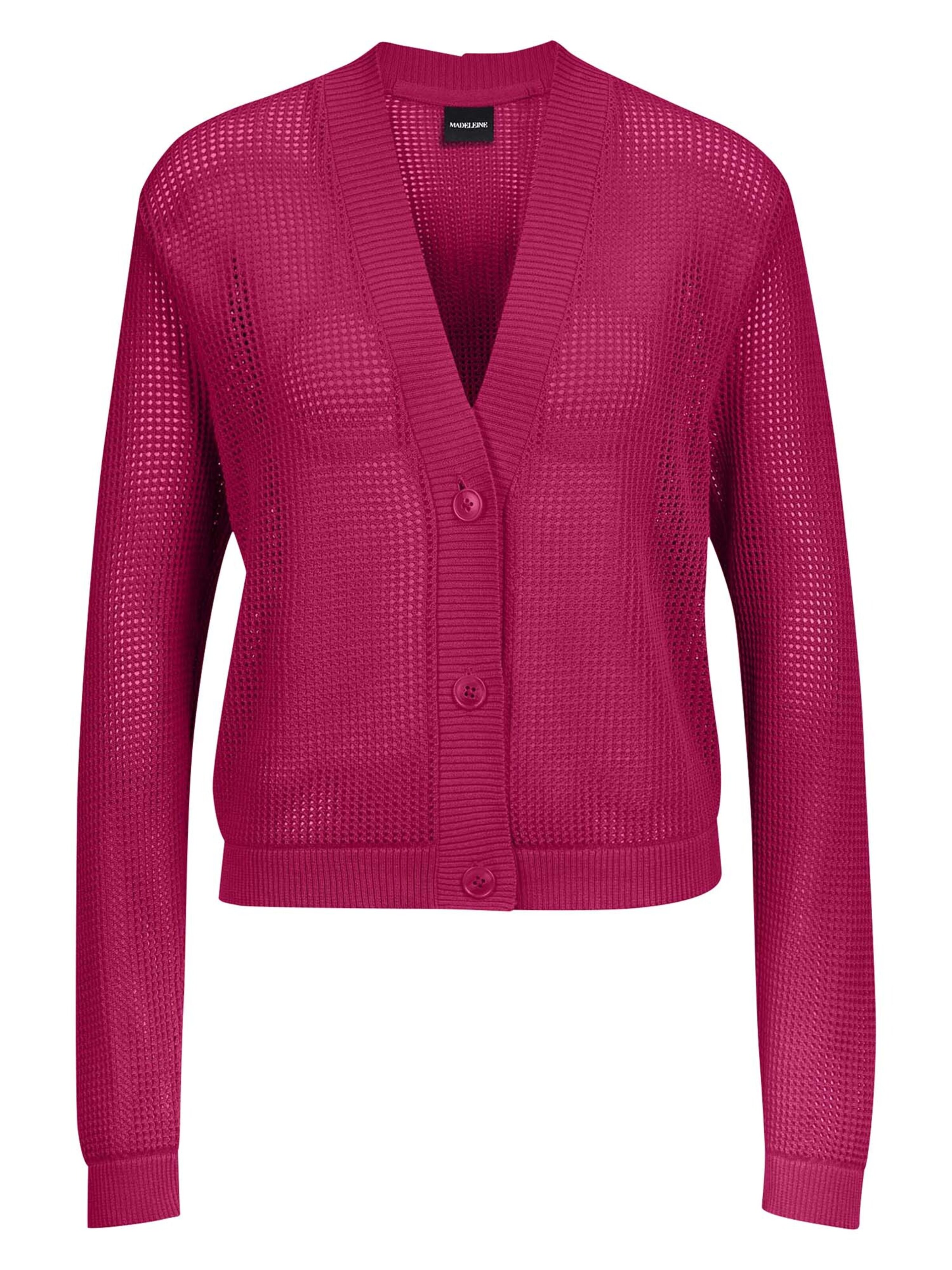 MADELEINE Strickjacke in Pink: Vorderseite