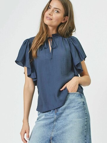 Chemisier 'Hera'' co'couture en bleu : devant