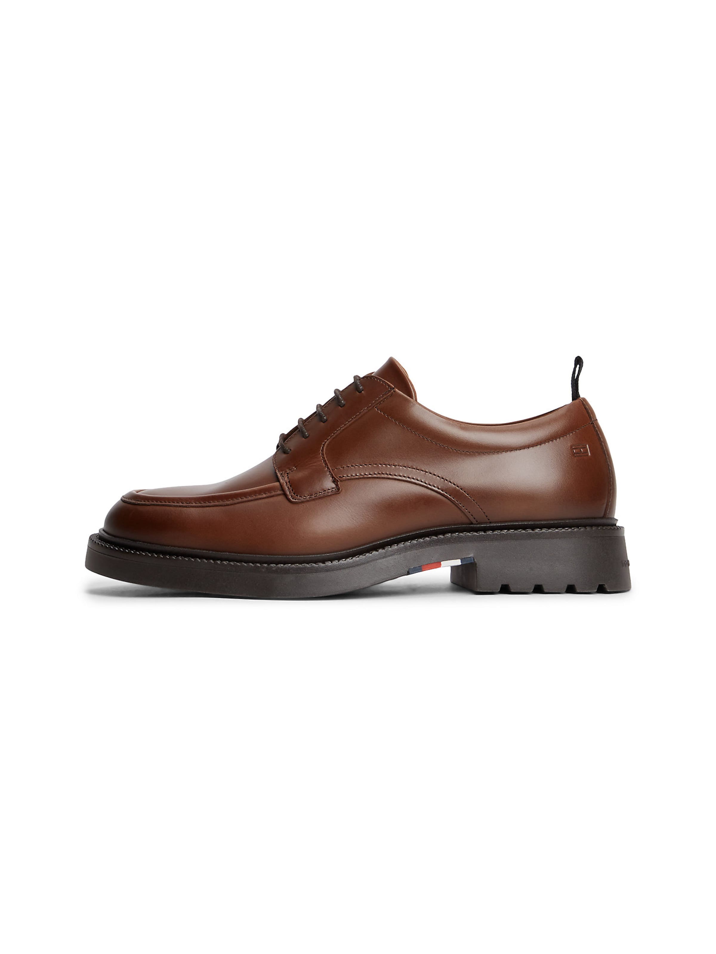 Chaussure à lacets TOMMY HILFIGER en marron : devant
