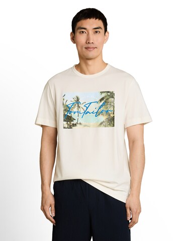 T-Shirt TOM TAILOR en blanc : devant