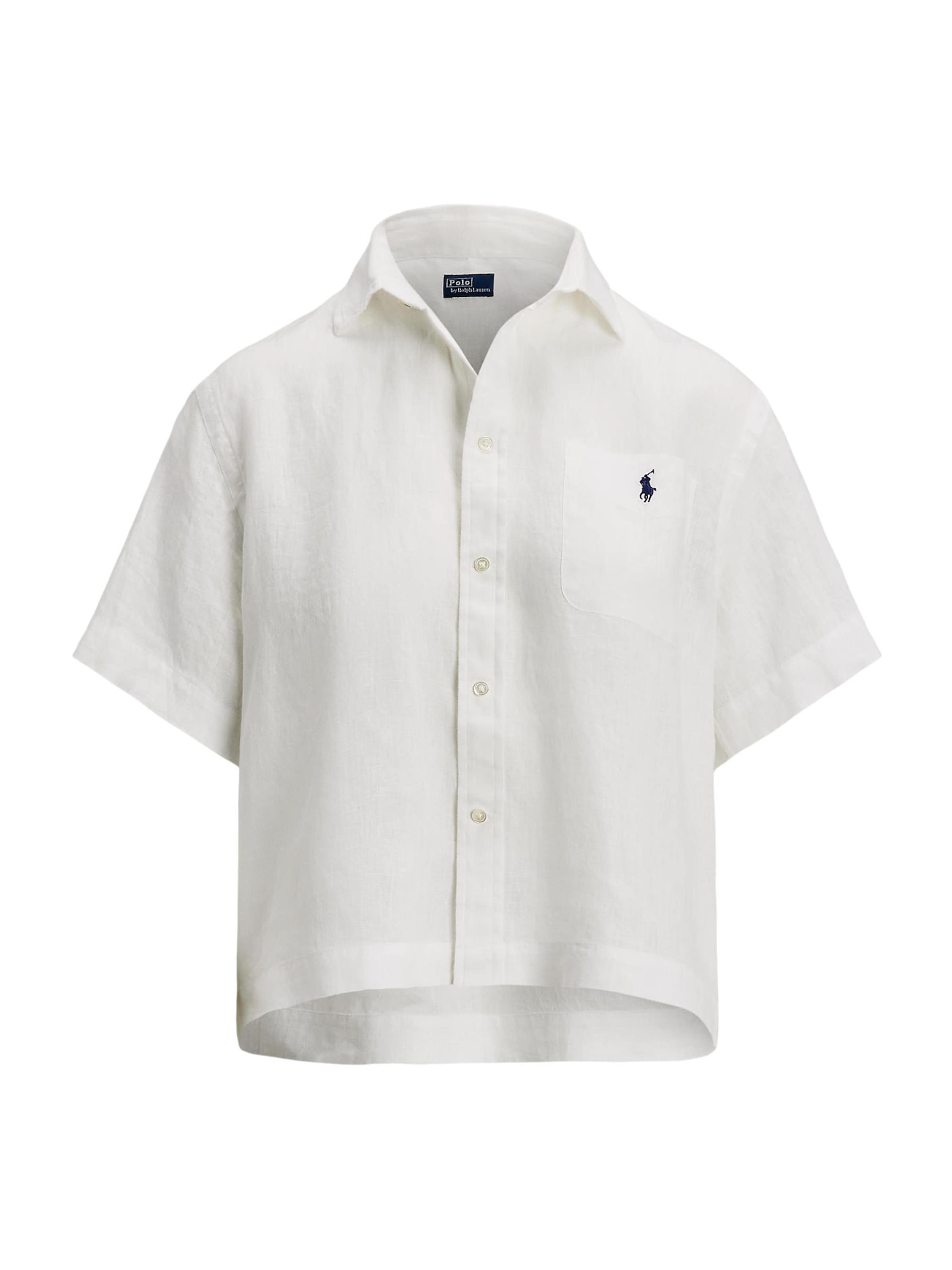 balts Polo Ralph Lauren Blūze: no priekšpuses