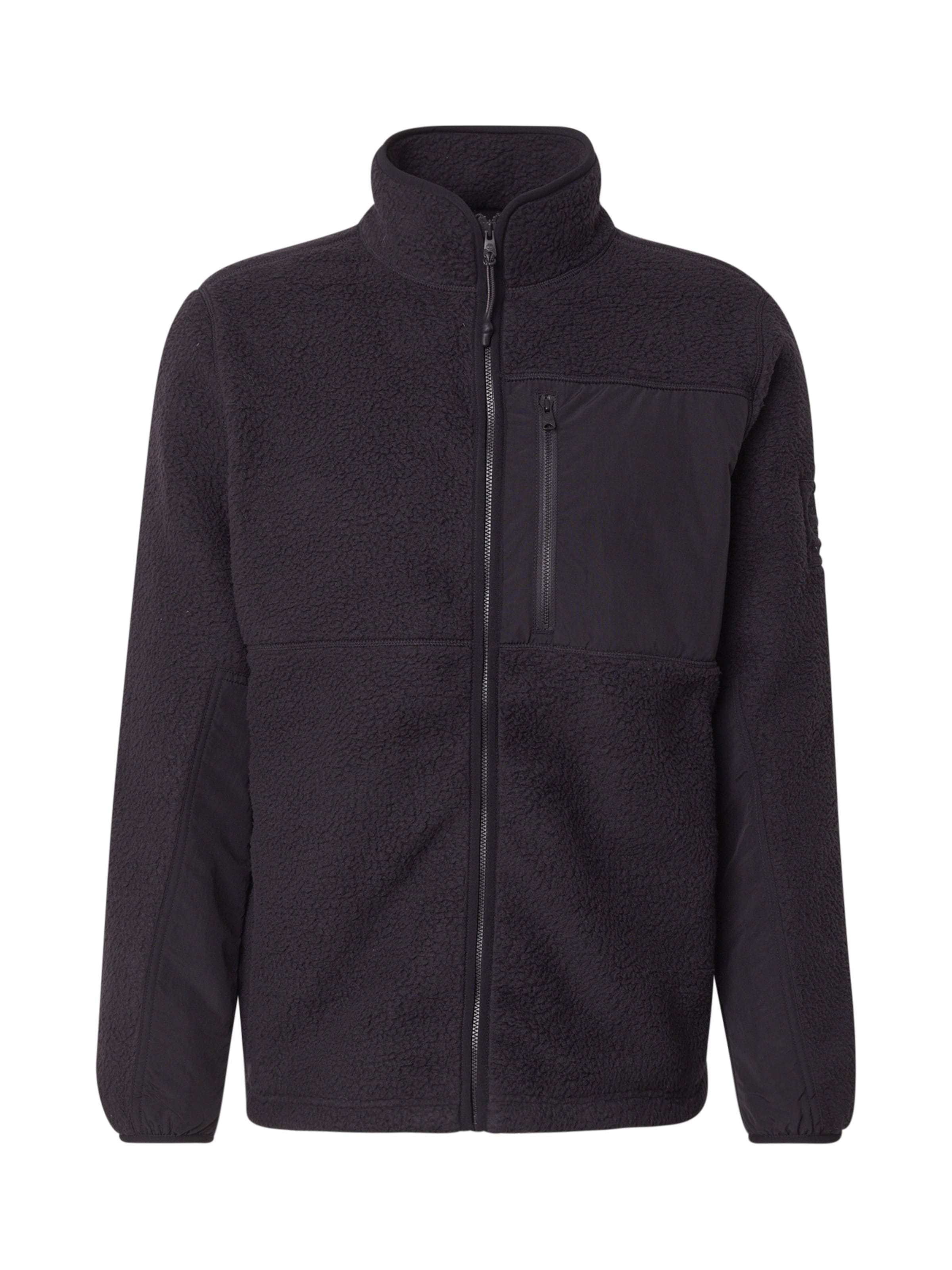 TIMBERLAND Fleecová mikina – černá: přední strana